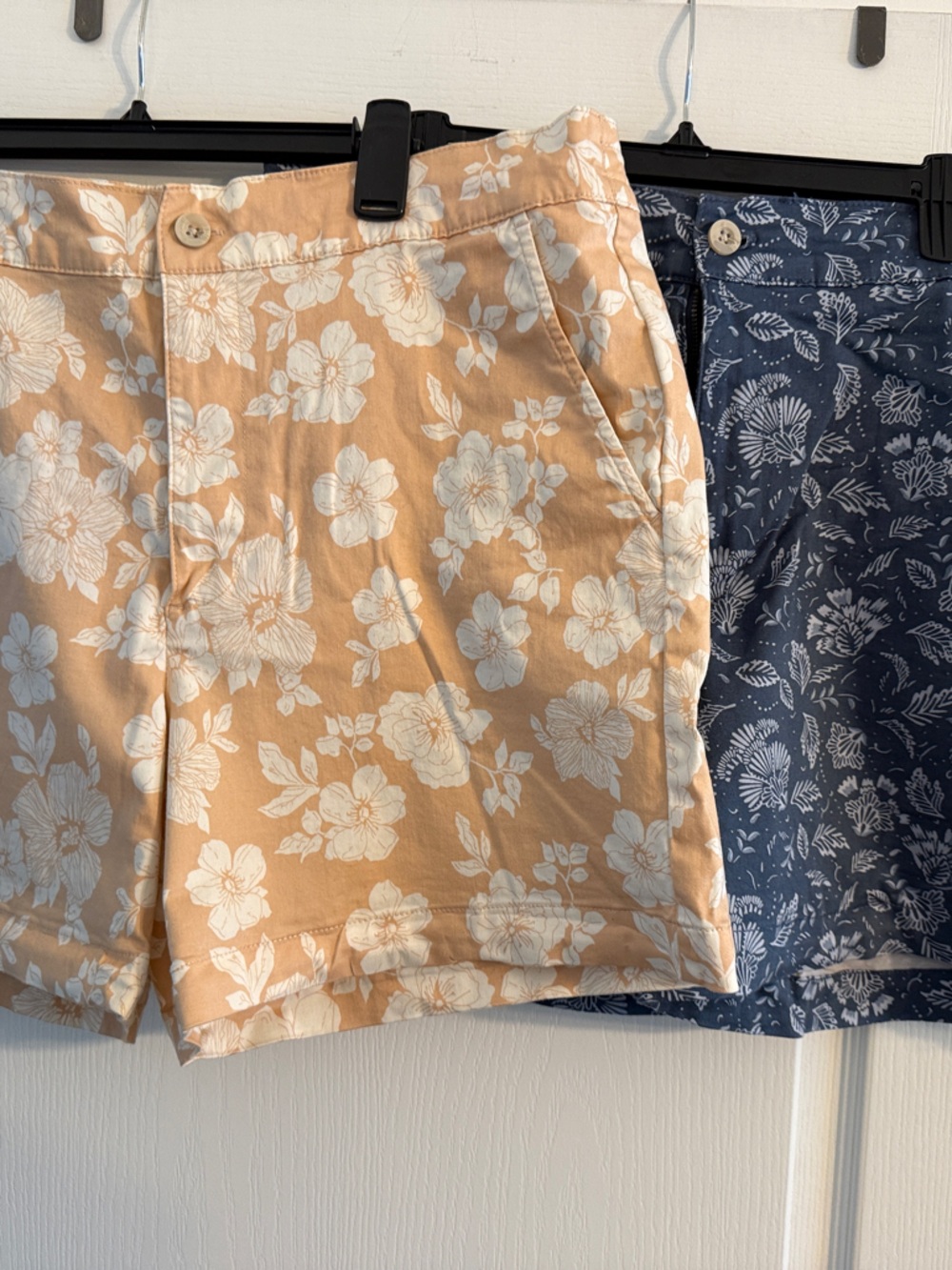 JACHS Girlfriend Peach and Navy Floral Kids Shorts Set